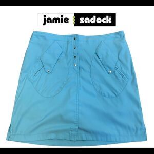 Jamie Sadock Blue button front golf tennis skirt skort Sz 6